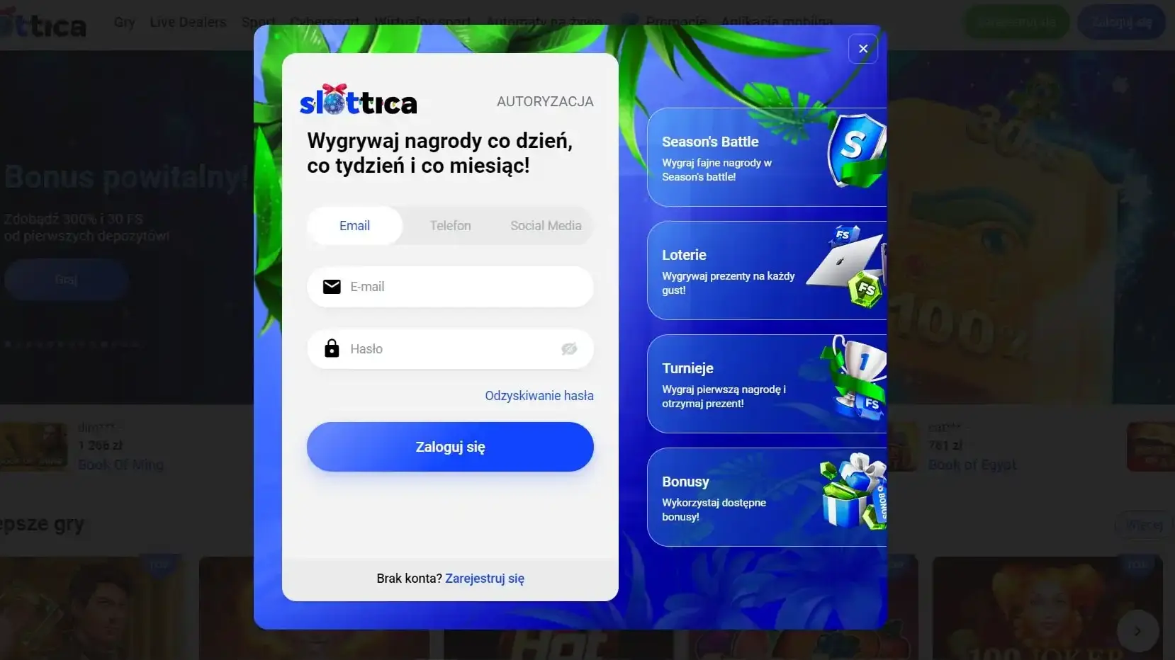 Rejestracja i Slottica login – jak założyć konto krok po kroku
